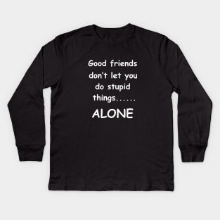 Friends W/B Kids Long Sleeve T-Shirt
